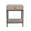 Signature Oak and metal bedside table - GILLES 1