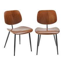 Olympia walnut finish chairs - set of 2