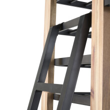 Metal wine rack ladder, 25 cm long x 190 cm high