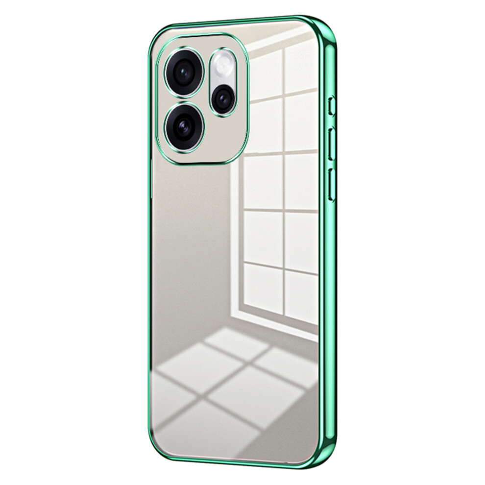 (Green) Phone Case For Oppo Reno15 Pro 5G (Global) / Reno15 5G (China) Electroplating Frame Soft Tpu Phone Cover Green 6914293941862
