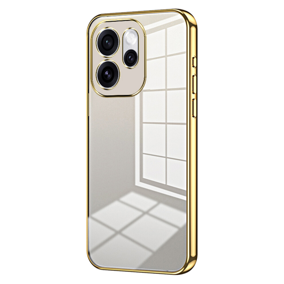 (Gold) Phone Case For Oppo Reno15 Pro 5G (Global) / Reno15 5G (China) Electroplating Frame Soft Tpu Phone Cover Gold 6914293098825