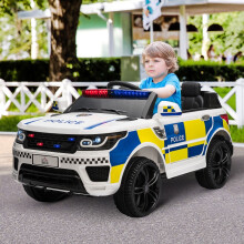 Children's Electric Police Car with Dual Motors