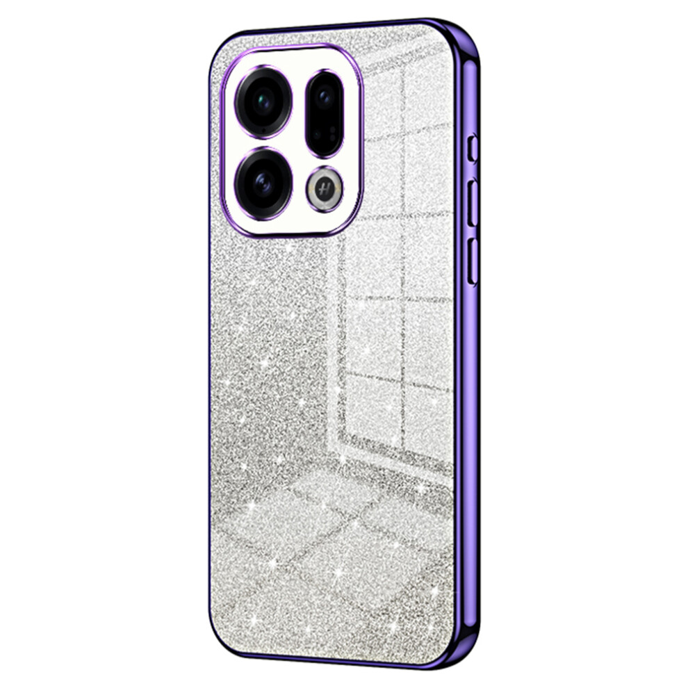 (Purple) For Oppo Find X9 5G Case Electroplating Gradient Glitter Tpu Phone Cover Purple 6914294494268