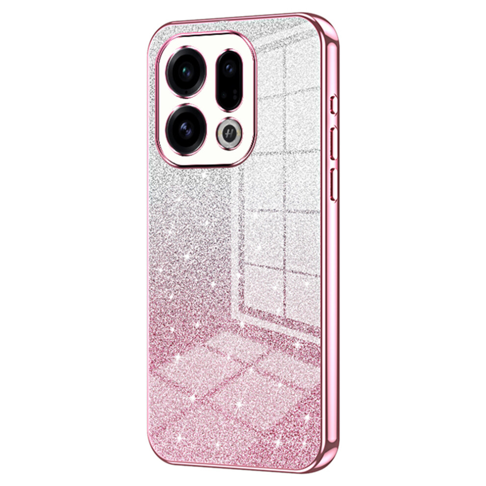 (Pink) For Oppo Find X9 5G Case Electroplating Gradient Glitter Tpu Phone Cover Pink 6914297662114