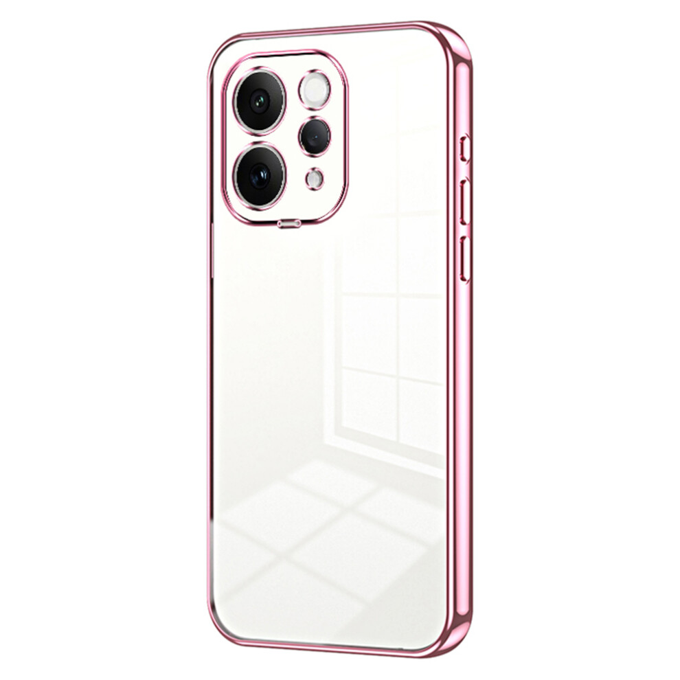 (Pink) For Vivo S50 5G Case Electroplating Frame Soft Tpu Phone Cover Pink 6914293589194