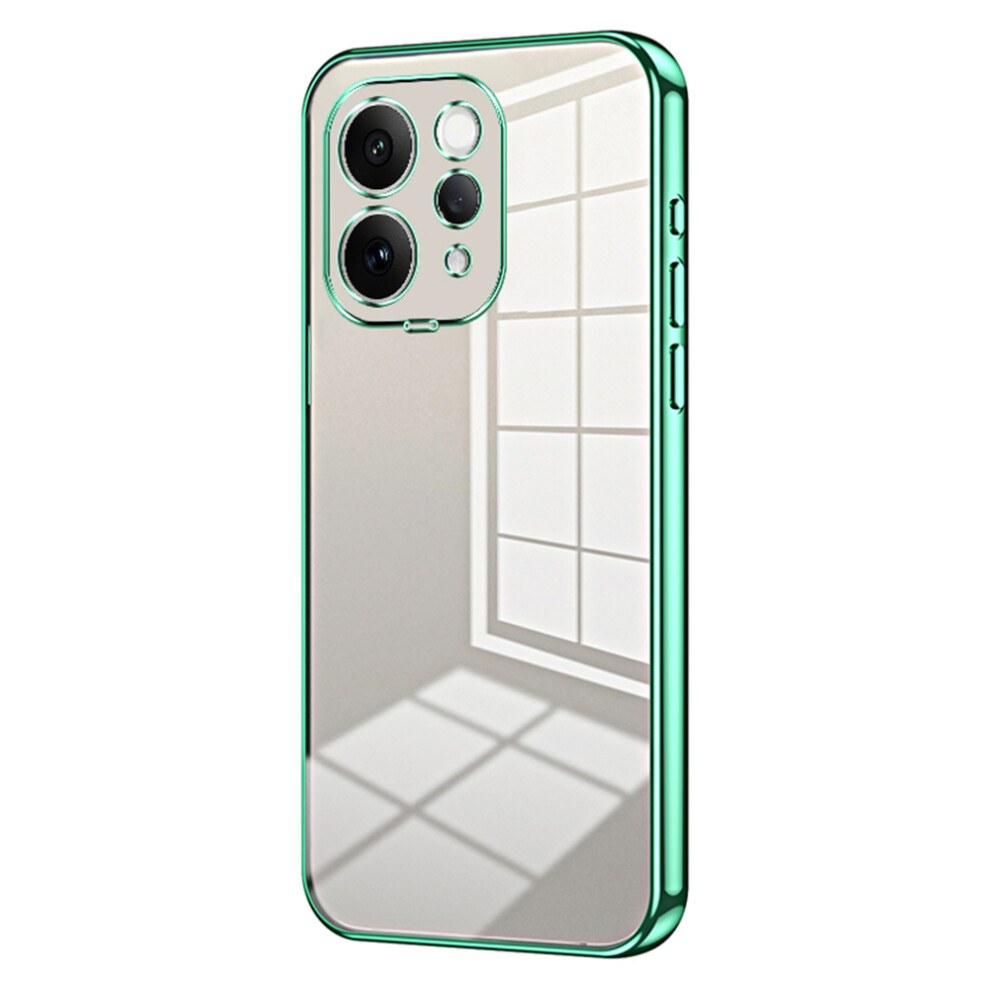 (Green) For Vivo S50 5G Case Electroplating Frame Soft Tpu Phone Cover Green 6914297177243