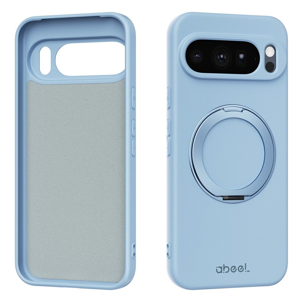 (Sky ) For Google Pixel 10 Pro Xl Magnetic Case Kickstand Skin Touch Liquid Silicone Phone Cover Blue 6914290928040