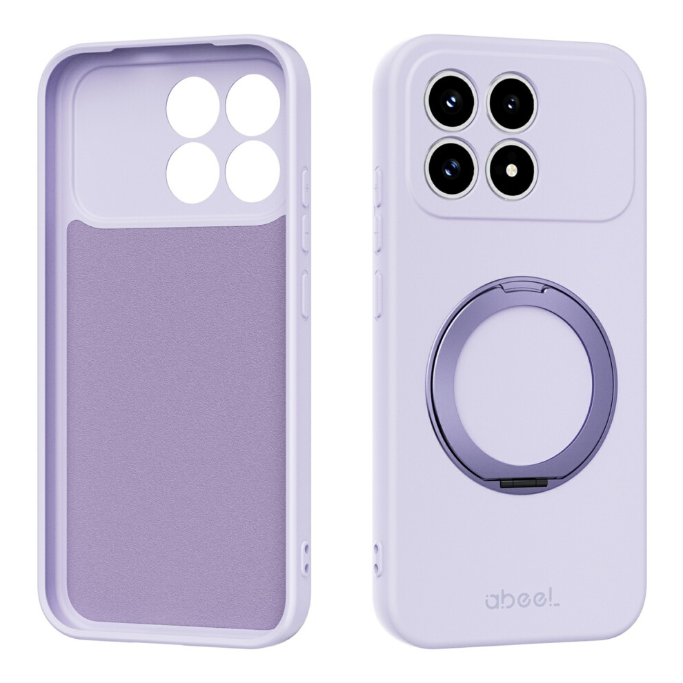 (Purple) For Xiaomi Redmi K90 5G / Poco F8 Pro Magnetic Case Kickstand Skin Touch Liquid Silicone Phone Cover Purple 6914298822258