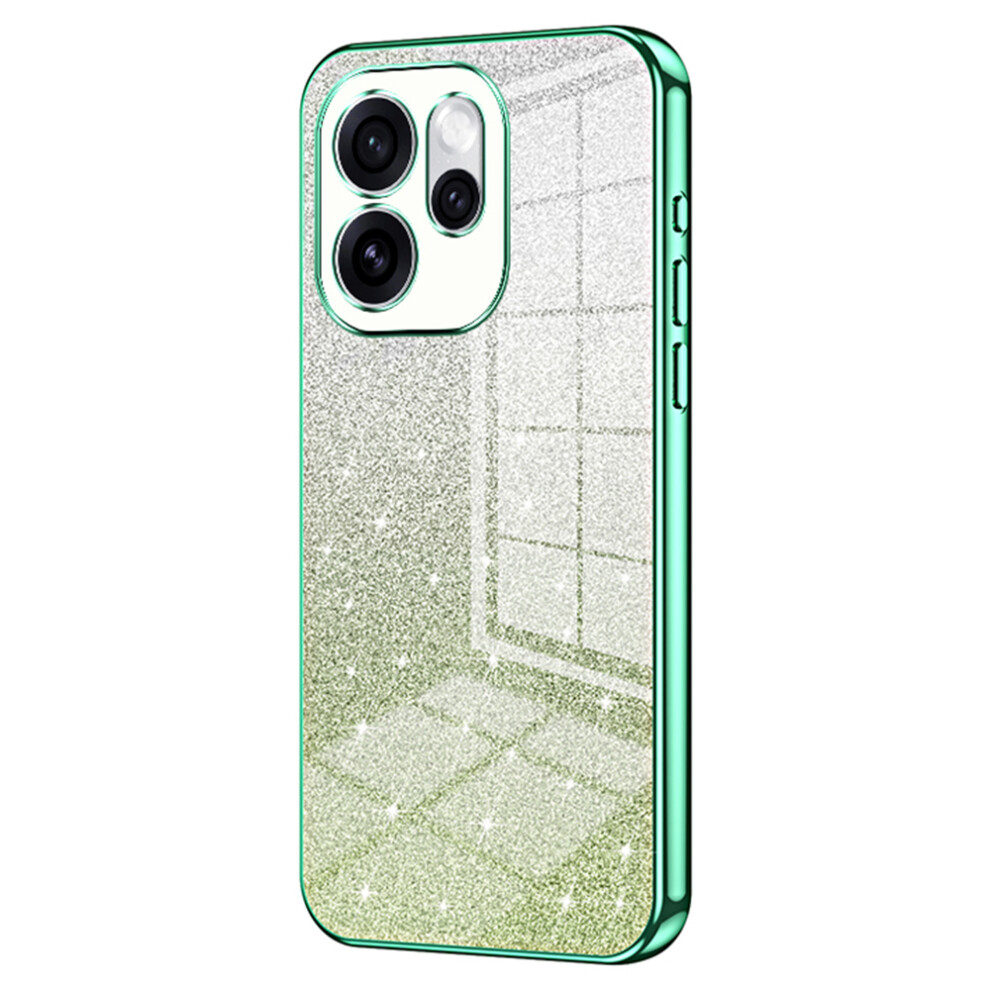 (Green) Phone Case For Oppo Reno15 Pro 5G (Global) / Reno15 5G (China) Electroplating Gradient Glitter Tpu Phone Cover Green 6914296653854