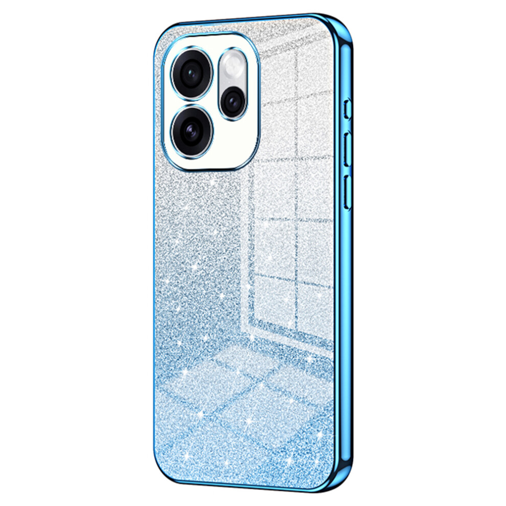 (Blue) Phone Case For Oppo Reno15 Pro 5G (Global) / Reno15 5G (China) Electroplating Gradient Glitter Tpu Phone Cover Blue 6914295017657