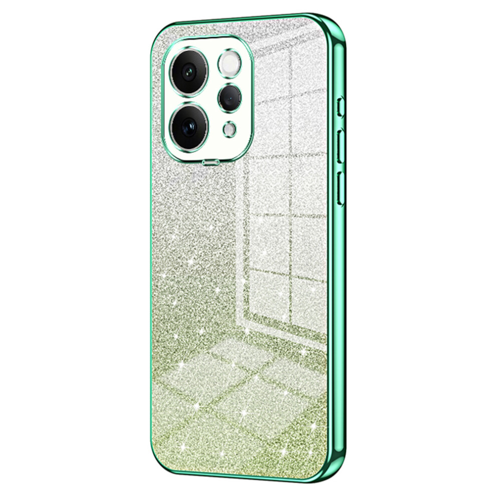(Green) For Vivo S50 5G Case Electroplating Gradient Glitter Tpu Phone Cover Green 6914298767993
