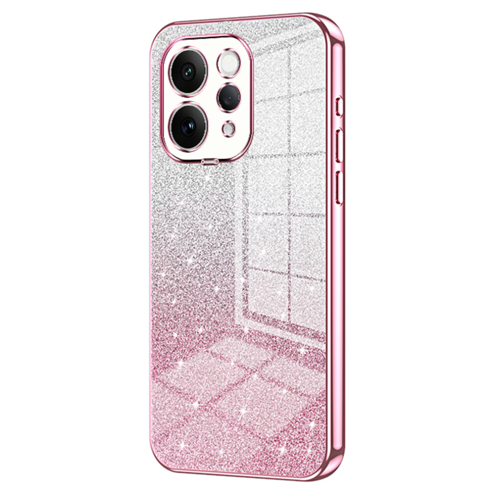 (Pink) For Vivo S50 5G Case Electroplating Gradient Glitter Tpu Phone Cover Pink 6914294755208