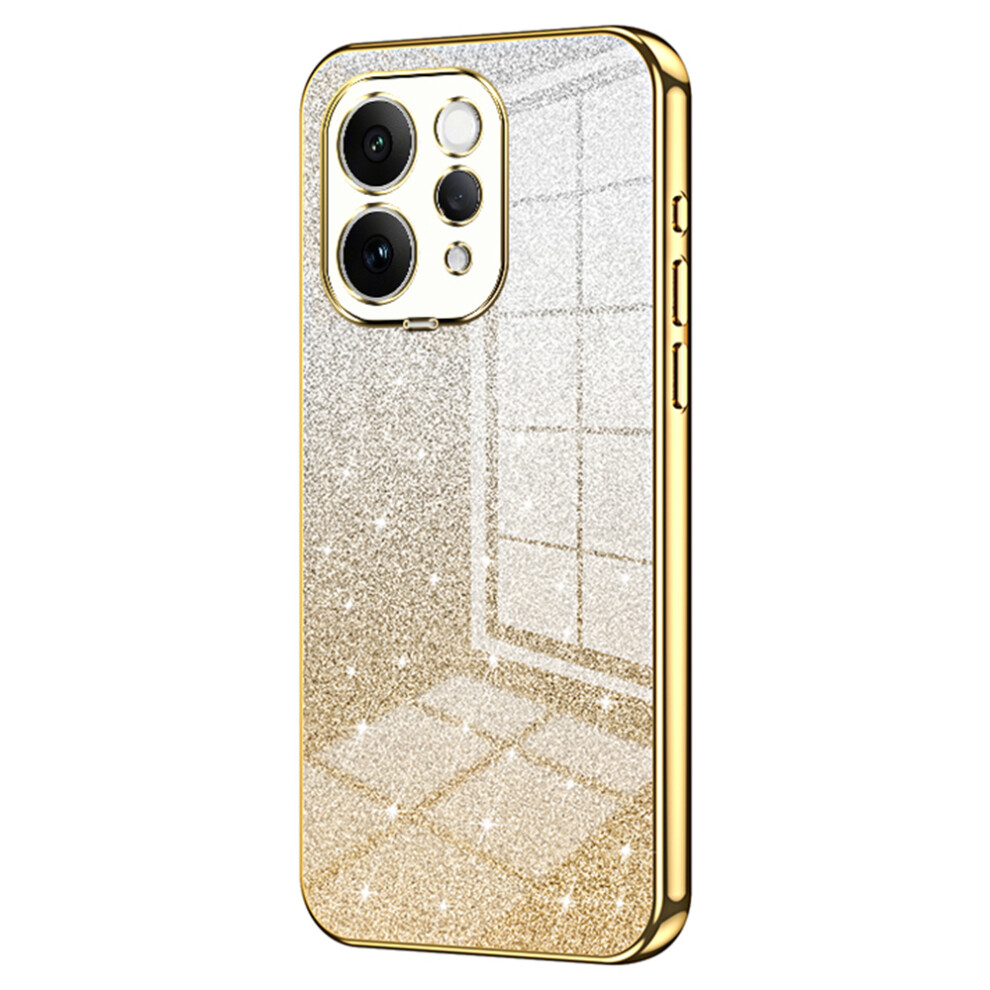 (Gold) For Vivo S50 5G Case Electroplating Gradient Glitter Tpu Phone Cover Gold 6914293698728