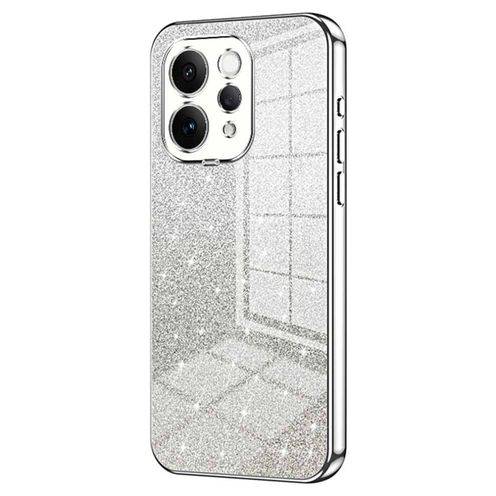(Silver) For Vivo S50 5G Case Electroplating Gradient Glitter Tpu Phone Cover Silver 6914292055867