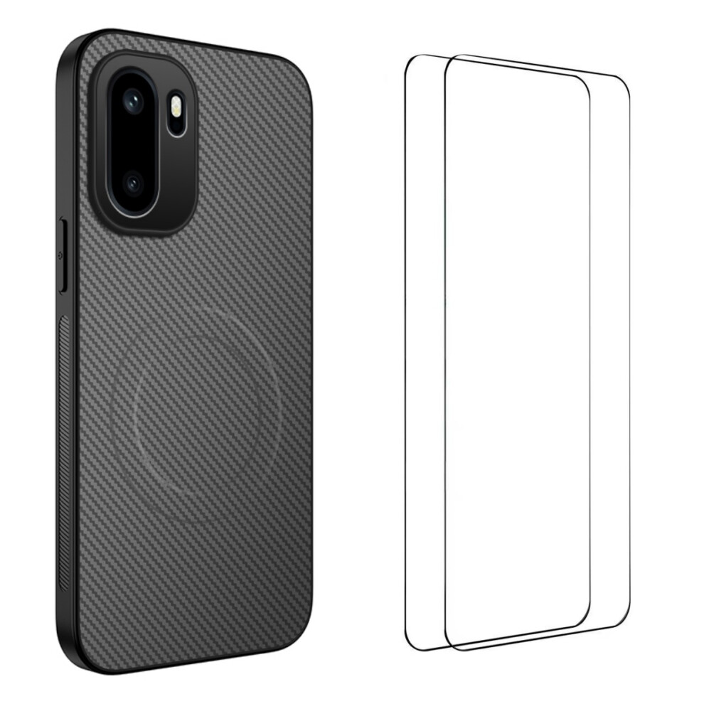 (Grey) Wanlonfeng For Oneplus Ace 6T 5G / Oneplus 15R 5G / Oneplus Ace 6 5G Magnetic Case Tq1 Series Carbon Fiber Texture Pc T Grey 6914296818420