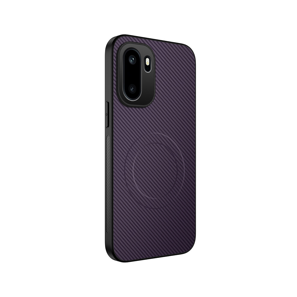 (Purple) Wanlonfeng For Oneplus Ace 6T 5G / Oneplus 15R 5G / Oneplus Ace 6 5G Magnetic Case Tq Series Carbon Fiber Texture Pc Tp Purple 6914297383866