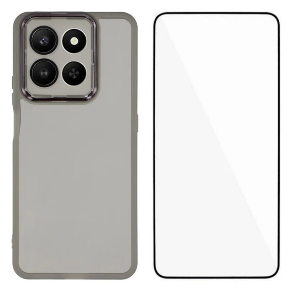 (Black) Wanlonfeng For Honor 400 Smart 5G / Honor 400 Smart 4G / Honor X7d 4G Tpu Case Dksm Series Electroplated Frame Back Cov Black 6914295641791