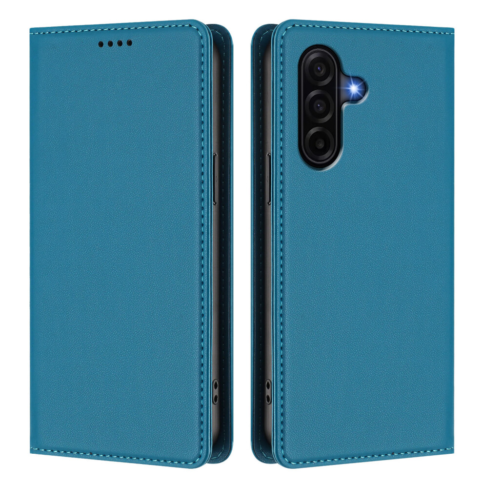 (Lake ) For Samsung Galaxy A57 5G Leather Wallet Case Magnetic Closure Rfid Blocking Phone Cover Blue 6914291086091