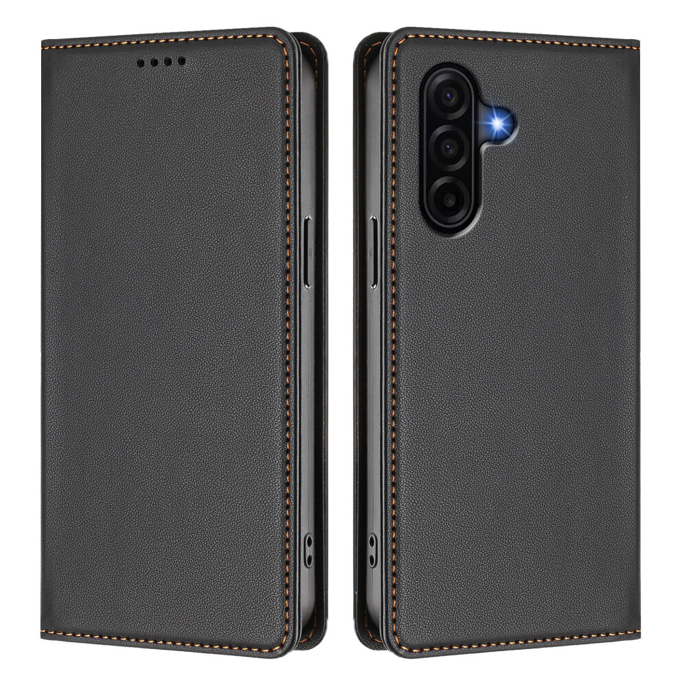 (Black) For Samsung Galaxy A57 5G Leather Wallet Case Magnetic Closure Rfid Blocking Phone Cover Black 6914296430868