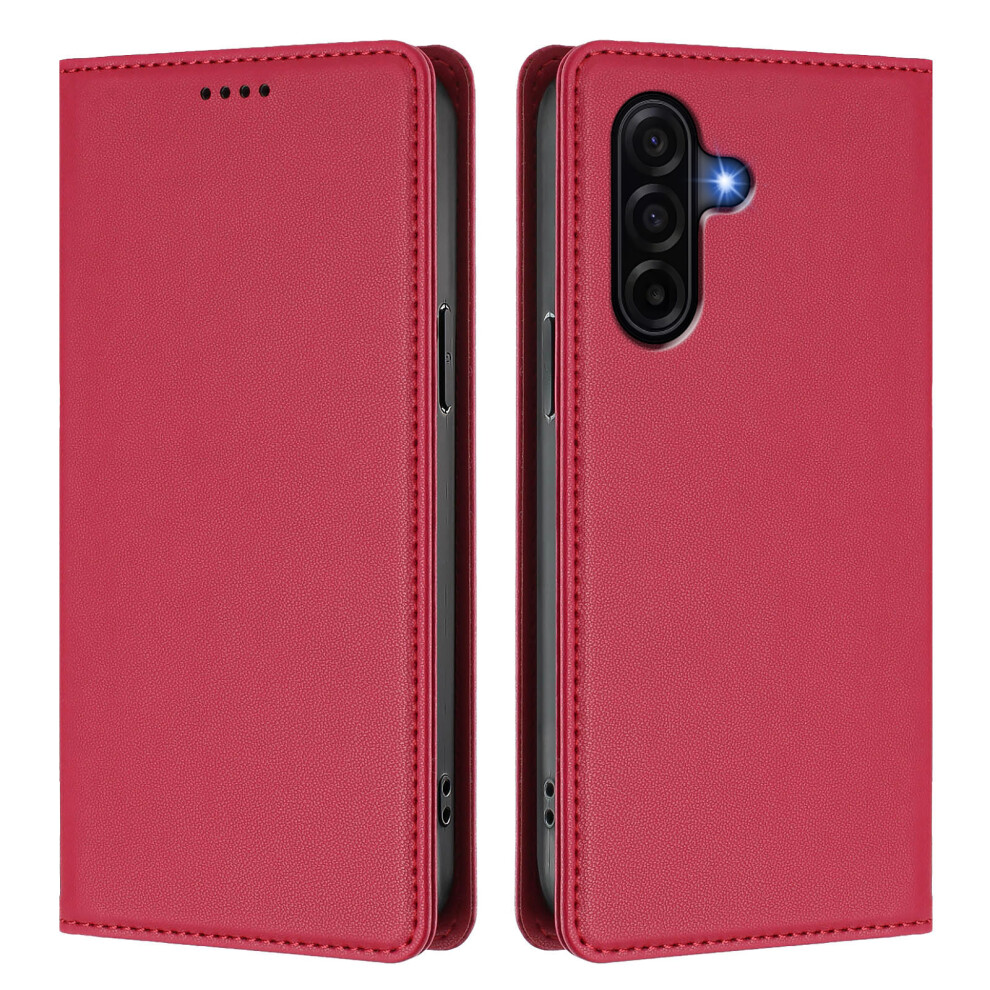 (Red) For Samsung Galaxy A57 5G Leather Wallet Case Magnetic Closure Rfid Blocking Phone Cover Red 6914293863898