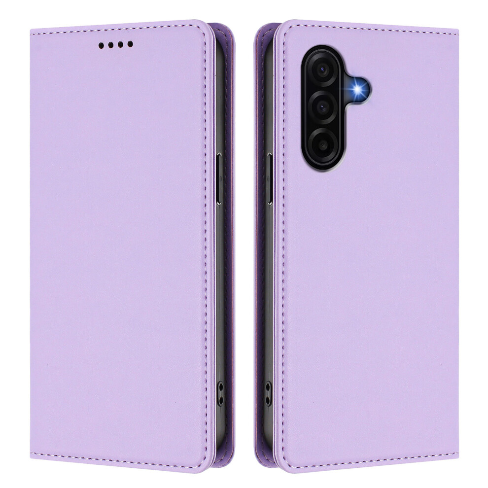 (Light ) For Samsung Galaxy A57 5G Leather Wallet Case Magnetic Closure Rfid Blocking Phone Cover Purple 6914297451947