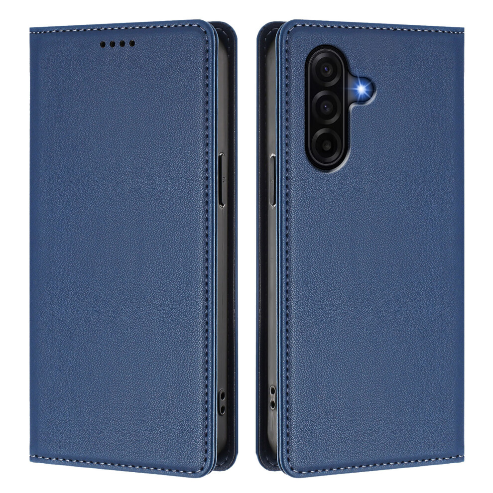 (Dark ) For Samsung Galaxy A57 5G Leather Wallet Case Magnetic Closure Rfid Blocking Phone Cover Blue 6914291745912