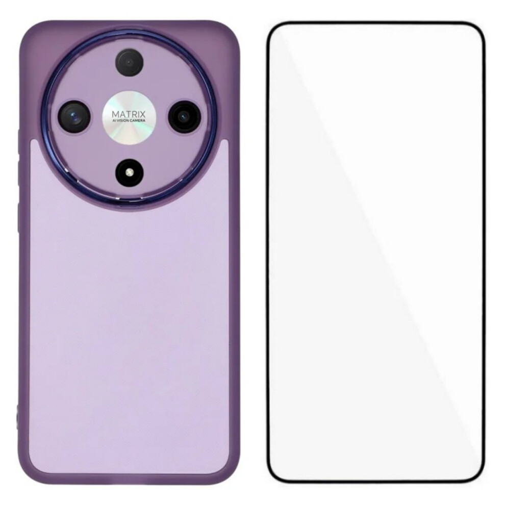 (Purple) Wanlonfeng For Honor Magic8 Lite 5G / Honor X70 5G / Honor X9d 5G Tpu Case Dksm Series Electroplated Frame Back Cover W Purple 6914294486201
