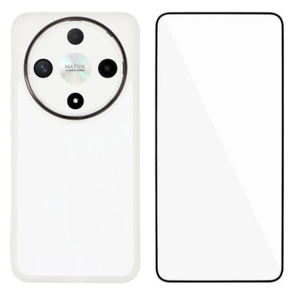 (White) Wanlonfeng For Honor Magic8 Lite 5G / Honor X70 5G / Honor X9d 5G Tpu Case Dksm Series Electroplated Frame Back Cover W White 6914294270183