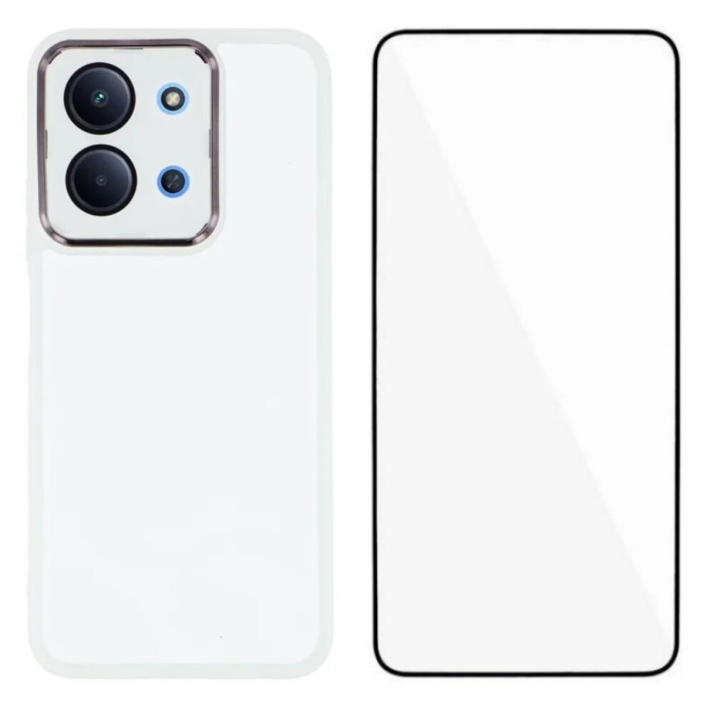 (White) Wanlonfeng For Xiaomi Poco C85 4G (171Mm) / Xiaomi Redmi 15C 4G (Global) (171Mm) Tpu Case Dksm Series Electroplated Fra White 6914291288266