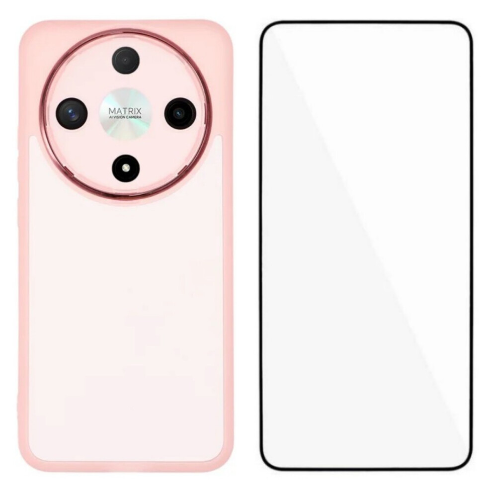 (Pink) Wanlonfeng For Honor Magic8 Lite 5G / Honor X70 5G / Honor X9d 5G Tpu Case Dksm Series Electroplated Frame Back Cover W Pink 6914298484968