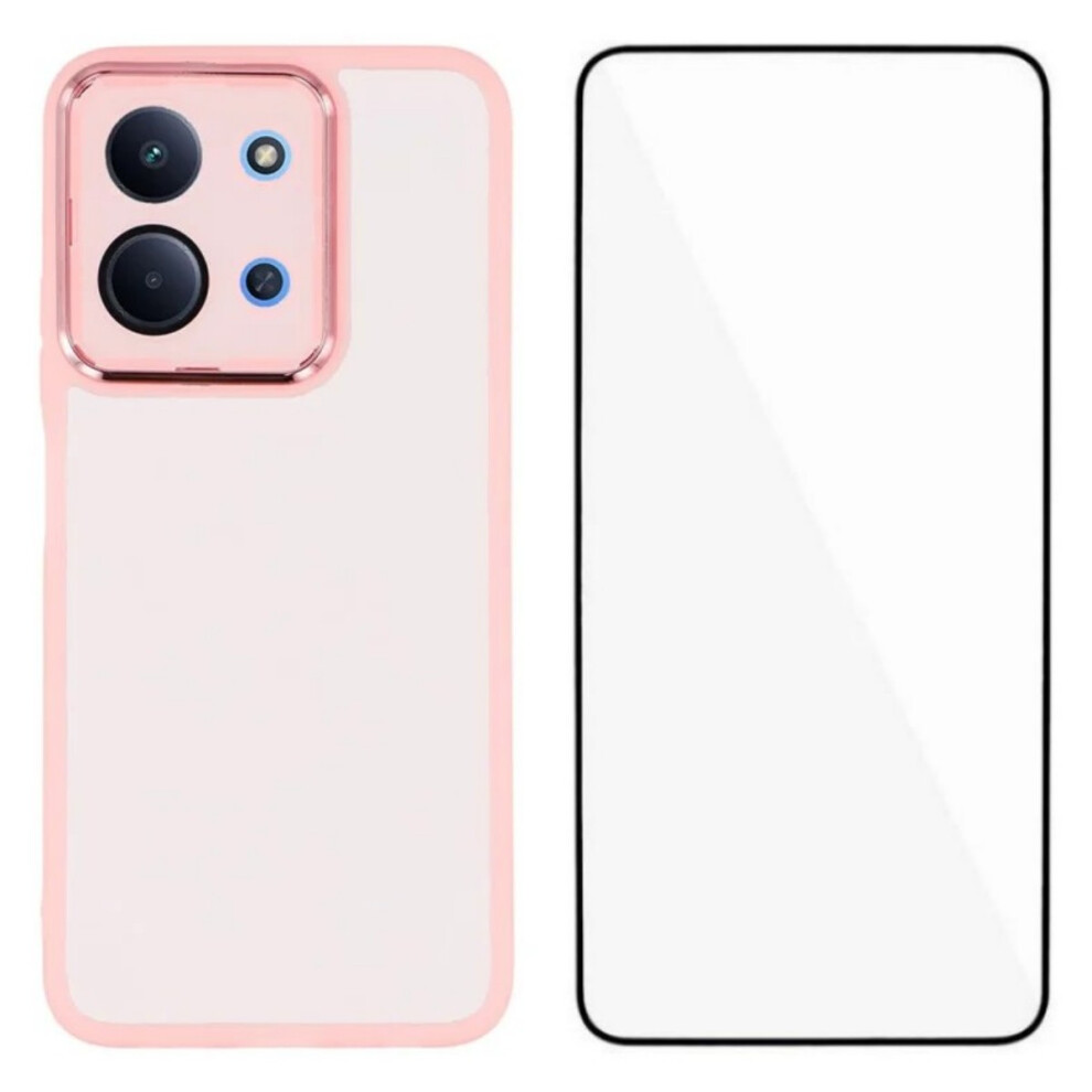 (Pink) Wanlonfeng For Xiaomi Poco C85 4G (171Mm) / Xiaomi Redmi 15C 4G (Global) (171Mm) Tpu Case Dksm Series Electroplated Fra Pink 6914292710216