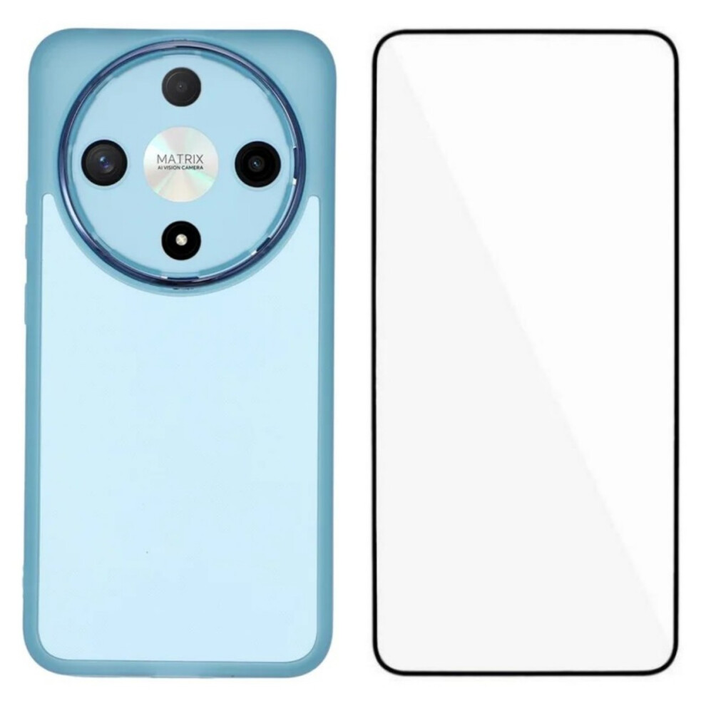 (Blue) Wanlonfeng For Honor Magic8 Lite 5G / Honor X70 5G / Honor X9d 5G Tpu Case Dksm Series Electroplated Frame Back Cover W Blue 6914292392955