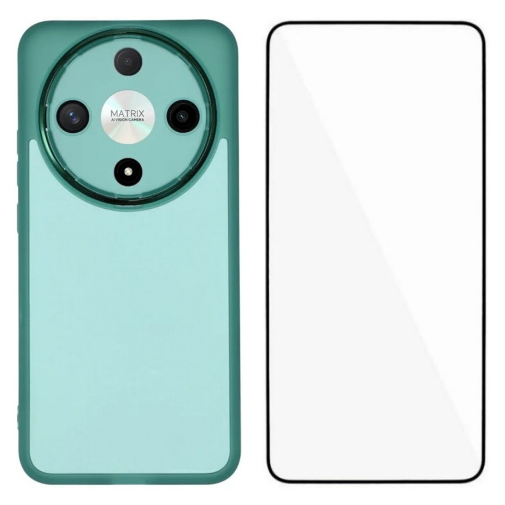(Army ) Wanlonfeng For Honor Magic8 Lite 5G / Honor X70 5G / Honor X9d 5G Tpu Case Dksm Series Electroplated Frame Back Cover W Green 6914290625284