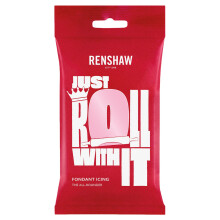 Renshaw Pink Just Roll With It Fondant Icing, 1 kg (Pack of 1) - Ready to Roll Icing for Cakes