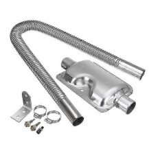 Tubo di scarico per riscaldatore Eberspacher da 60 cm con silenziatore da 24 mm