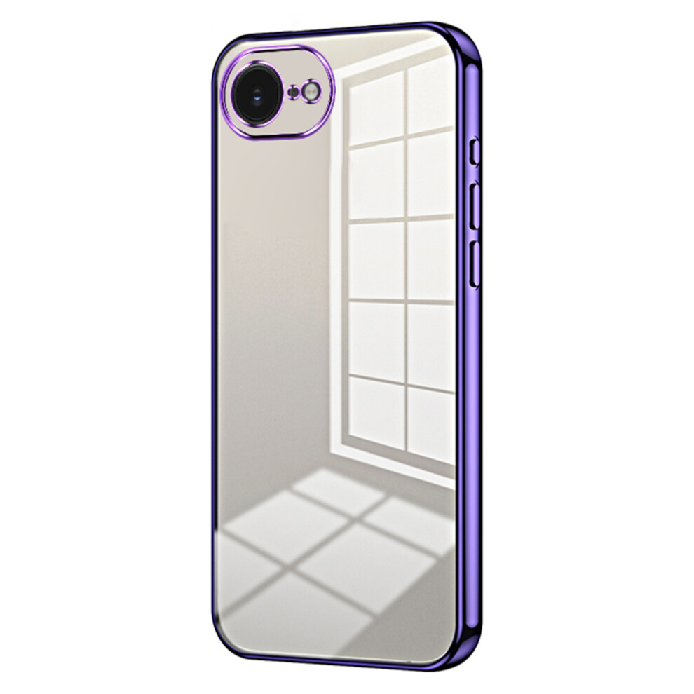 (Purple) For Iphone 17E / 16E Case Electroplating Frame Soft Tpu Phone Cover Purple 6914291168704