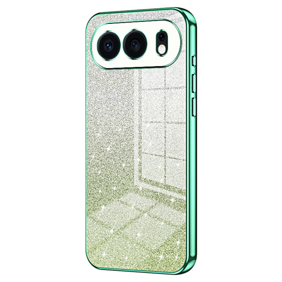 (Green) For Honor 500 5G Case Electroplating Gradient Glitter Tpu Phone Cover Green 6914299827207