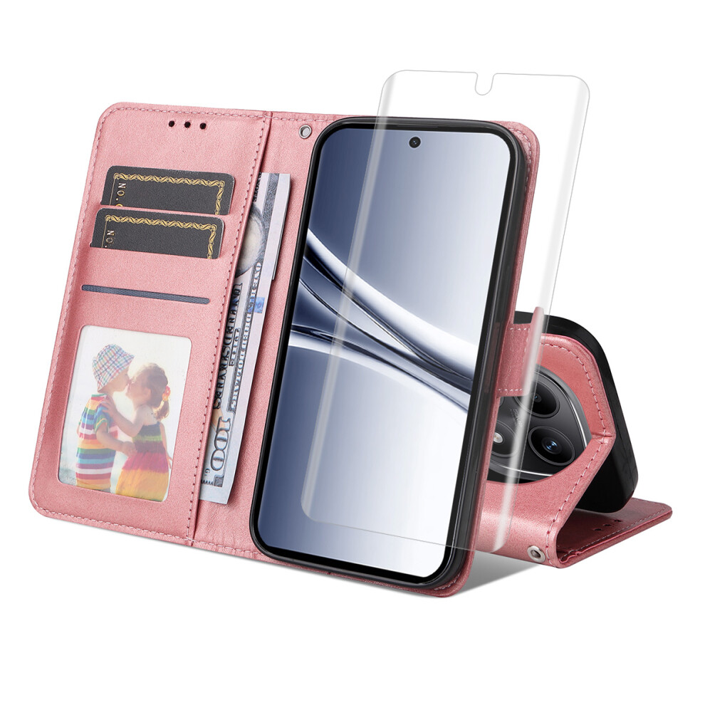(Pink) For Xiaomi Redmi Note 15 5G (Global) / Xiaomi Redmi Note 15 4G (Global) / Xiaomi Poco M8 5G Wallet Case Calf Texture L Pink 6914294995444