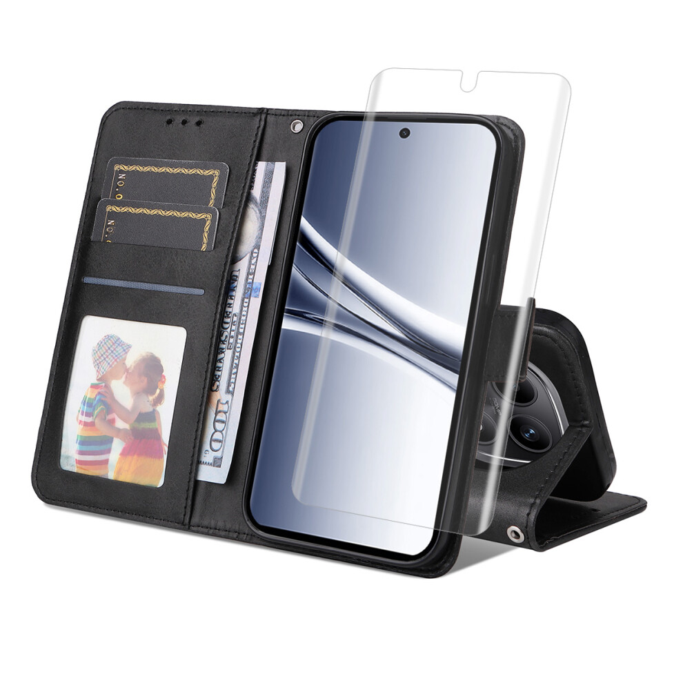 (Black) For Xiaomi Redmi Note 15 5G (Global) / Xiaomi Redmi Note 15 4G (Global) / Xiaomi Poco M8 5G Wallet Case Calf Texture L Black 6914291379773