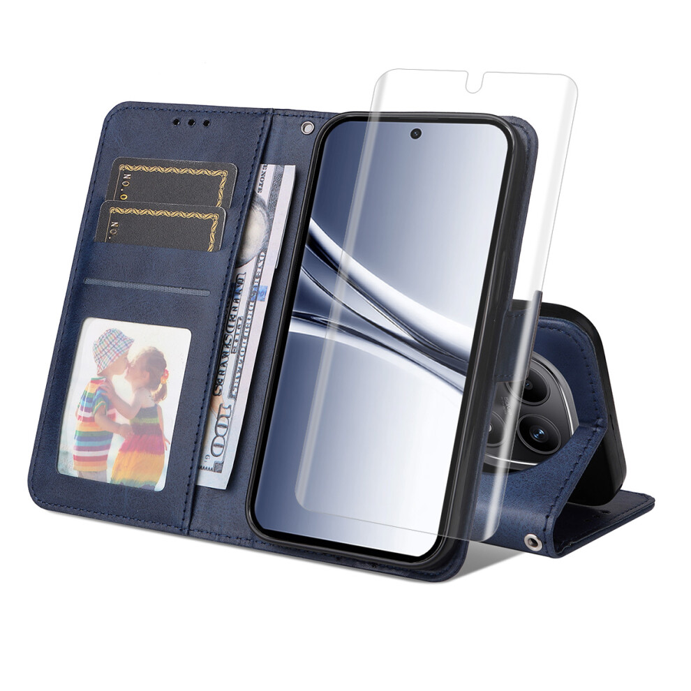 (Blue) For Xiaomi Redmi Note 15 5G (Global) / Xiaomi Redmi Note 15 4G (Global) / Xiaomi Poco M8 5G Wallet Case Calf Texture L Blue 6914291430382