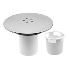 Coperchio per foro doccia per scarico da 90 mm/115 mm, sifone di ricambio cromato