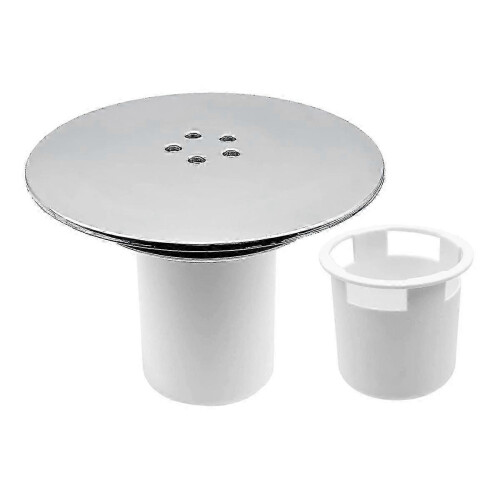 Shower hole cover for 90mm/115mm drain, chrome plated trap replacement