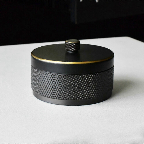 Odorless Outdoor Ashtray - Black Metal Cigarette Container