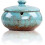 Ceramic ashtray for outdoor use windproof lid home decor 1