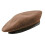 (Medium, Beige) British Army Style Wool Mens Beret Hat Cap Leather Band 1