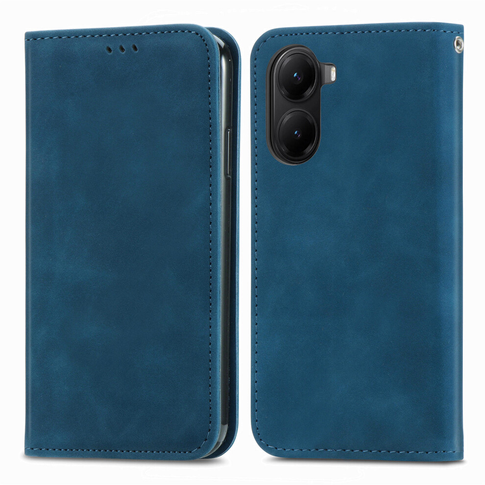(Dark ) For Xiaomi Redmi A5 Nfc (Eu) (173.45Mm) Leather Case With Card Holder Magnetic Absorption Phone Cover Blue 6914297561837