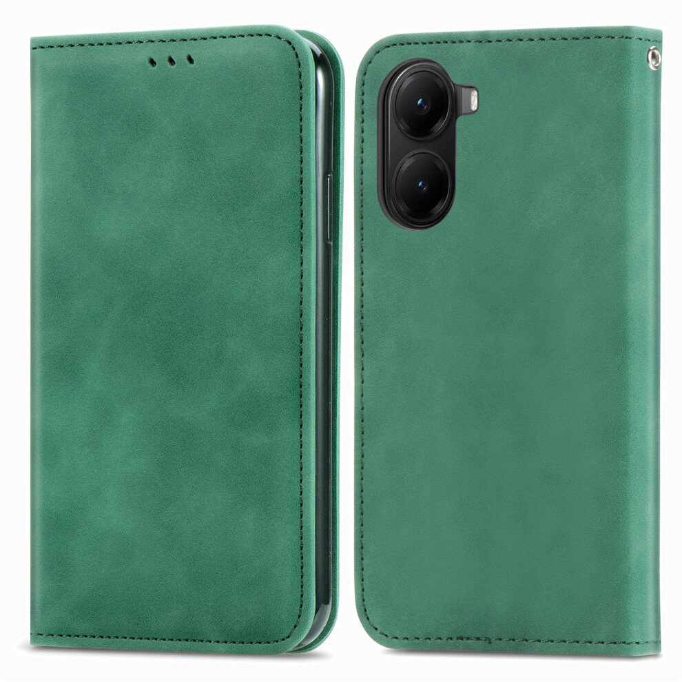 (Green) For Xiaomi Redmi A5 Nfc (Eu) (173.45Mm) Leather Case With Card Holder Magnetic Absorption Phone Cover Green 6914299399919