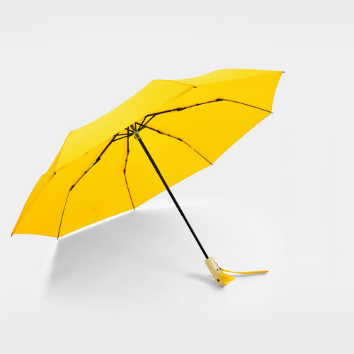 Guarda-chuva compacto de 28 polegadas para chuva e sol, com cabo em forma de cabeça de pato, ideal para viagens