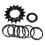 Glatte 16-Zahn-Single-Speed-Fahrradausrüstung. Solide-Schwarz 1