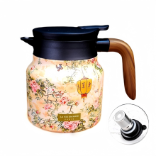 Termos vintage cu infuzor încorporat pentru ceai, carafă termică din oțel inoxidabil de 800 ml pentru băuturi calde, pentru acasă și bi